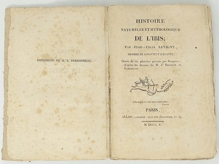 Histoire naturelle et mythologique de l'ibis... Ornée de six planches …