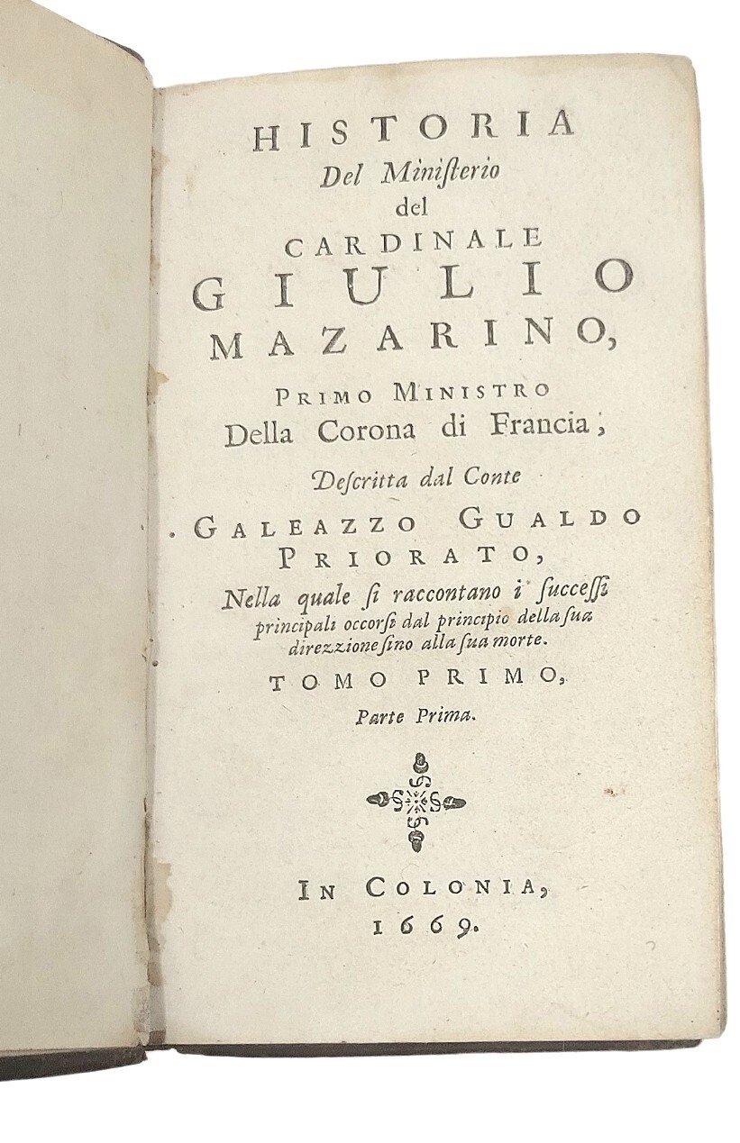 Historia del ministerio del cardinale Giulio Mazarino,