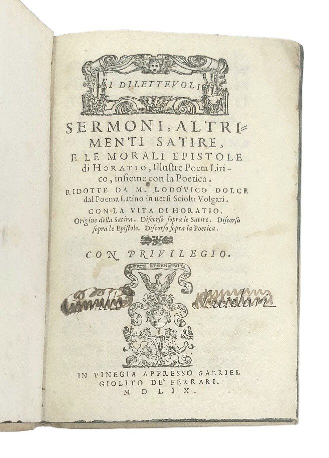 I Dilettevoli Sermoni, altrimenti Satire e le Morali Epistole di …