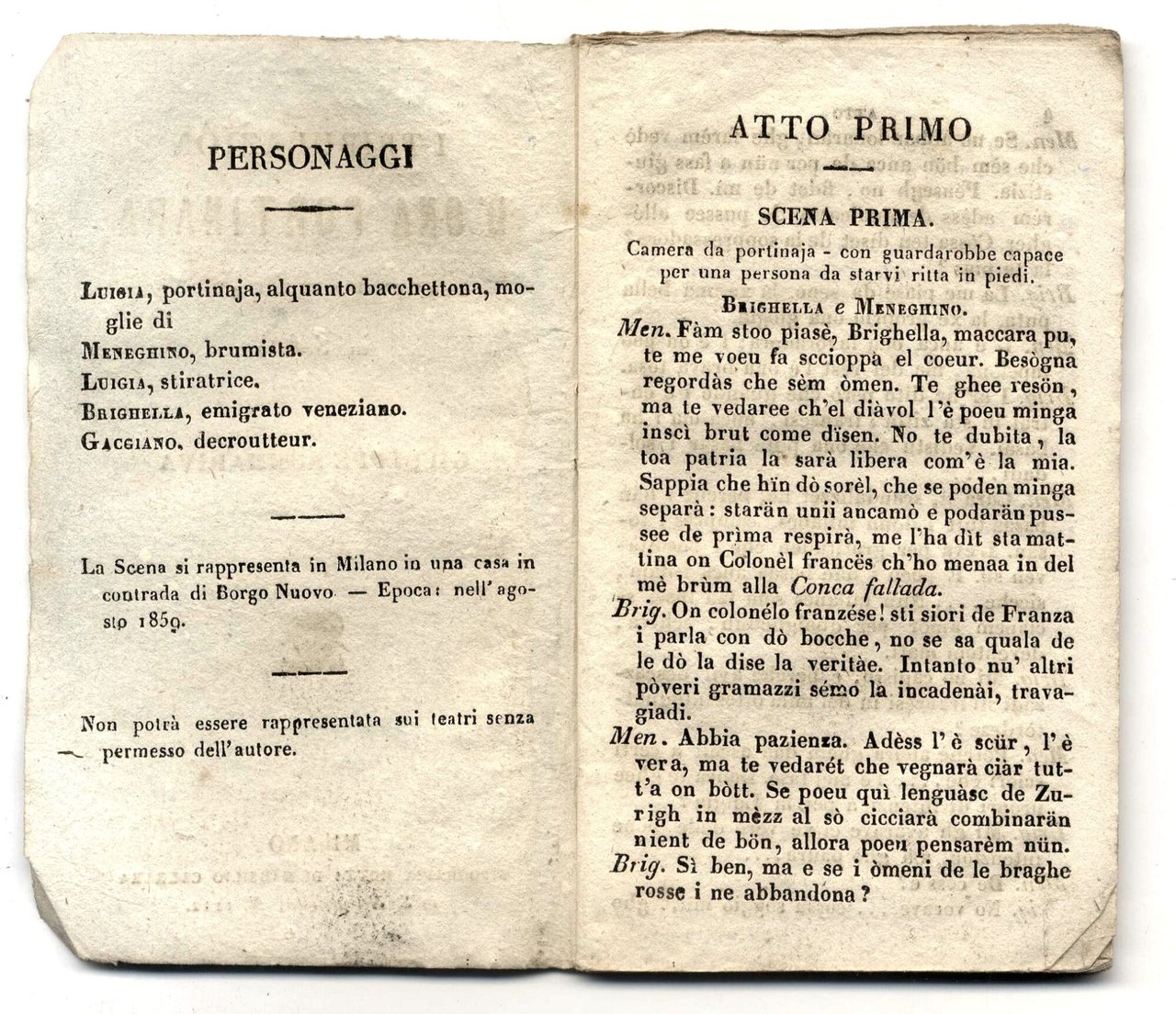 I tribulazi&amp;ograve;n d'ona portin&amp;agrave;ra. Commedia in tre atti in dialetto