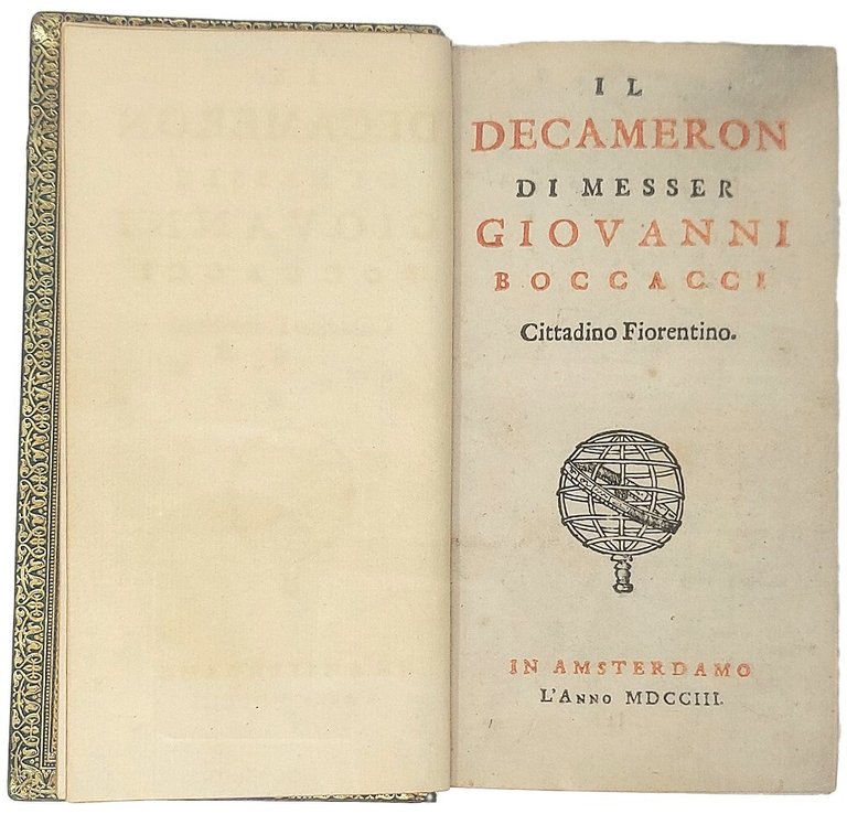 Il Decameron di Messer Giovanni Boccacci. Cittadino Fiorentino.