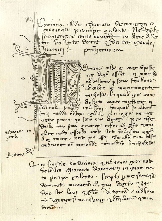 Il Decameron tratto dall'ottimo testo scritto da Francesco d'Amaretto Mannelli …