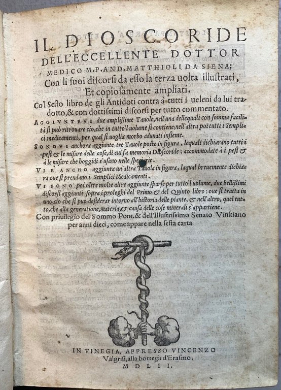 Il Dioscoride dell'eccellente dottor medico M.P. E. Matthioli da Siena.... … | Immagine Gallery 2