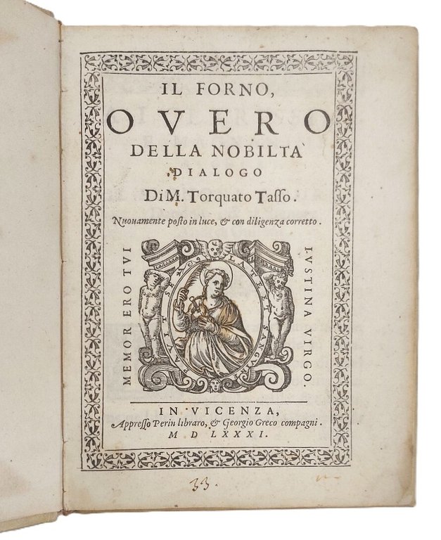 Il Forno, o Vero della Nobilt&amp;agrave;. Dialogo.&amp;nbsp;Nuovamente posto in luce, …