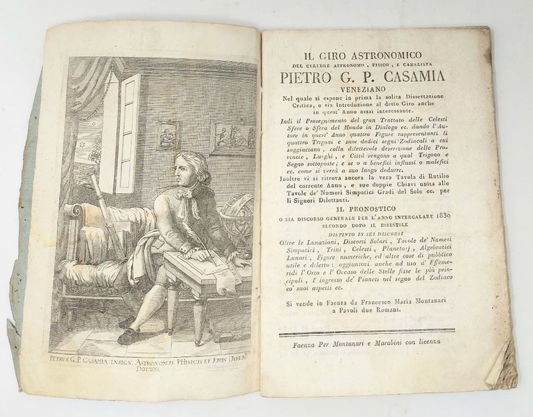Il giro astronomico del celebre astronomo, fisico, e cabalista Pietro …