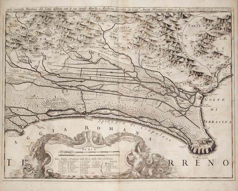 Il Lazio con le sue piu cospicue strade antiche e …