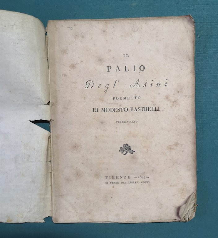 Il Palio degli Asini. Poemetto di Modesto Rastrelli fiorentino.