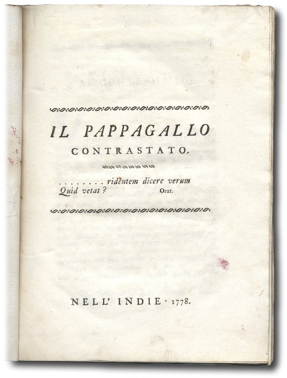 Il pappagallo contrastato.