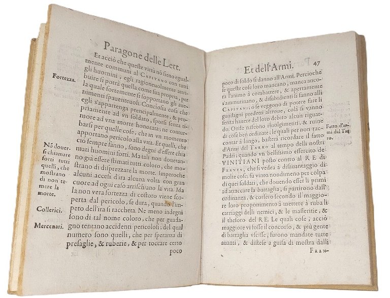 Il Paragone delle Lettere et dell'Armi... Tradotto di lingua latina …