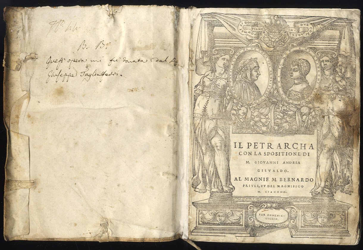 Il Petrarcha con la spositione di M. Giovanni Andrea Gesualdo.