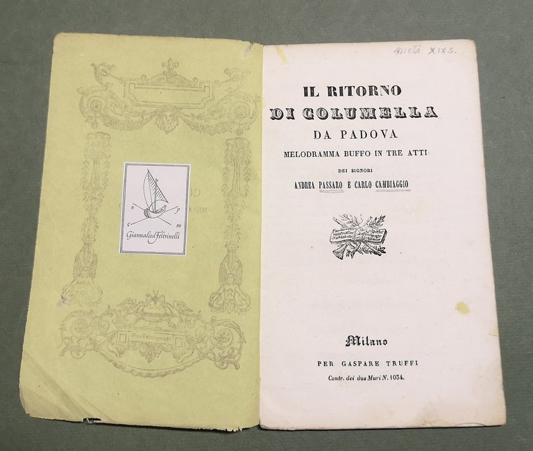 Il ritorno di Columella da Padova.