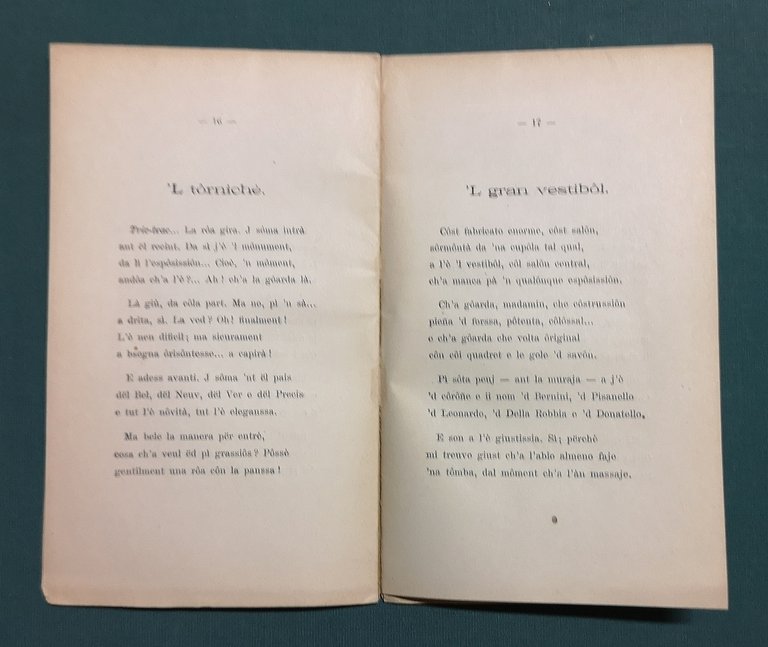 Il Sonet dl'Esposission d'Arte Decorativa Moderna.