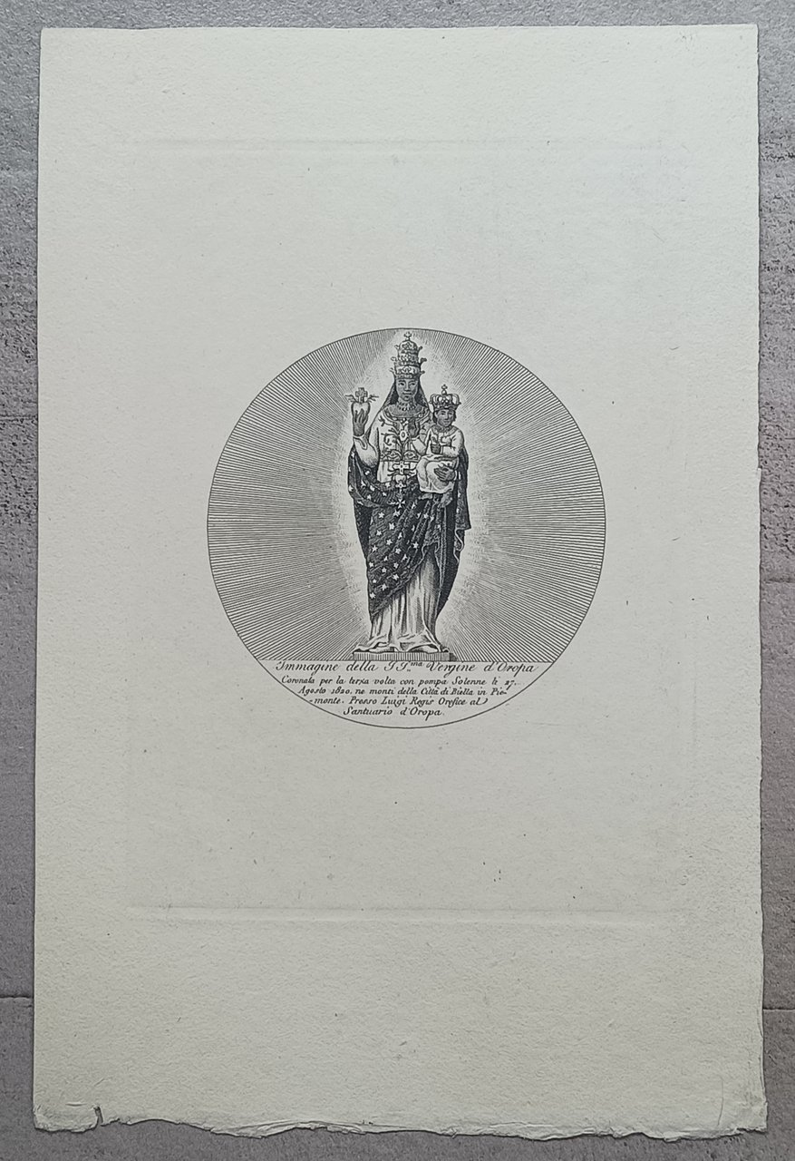 Immagine della SS.ma Vergine d'Oropa Coronata per la terza volta …