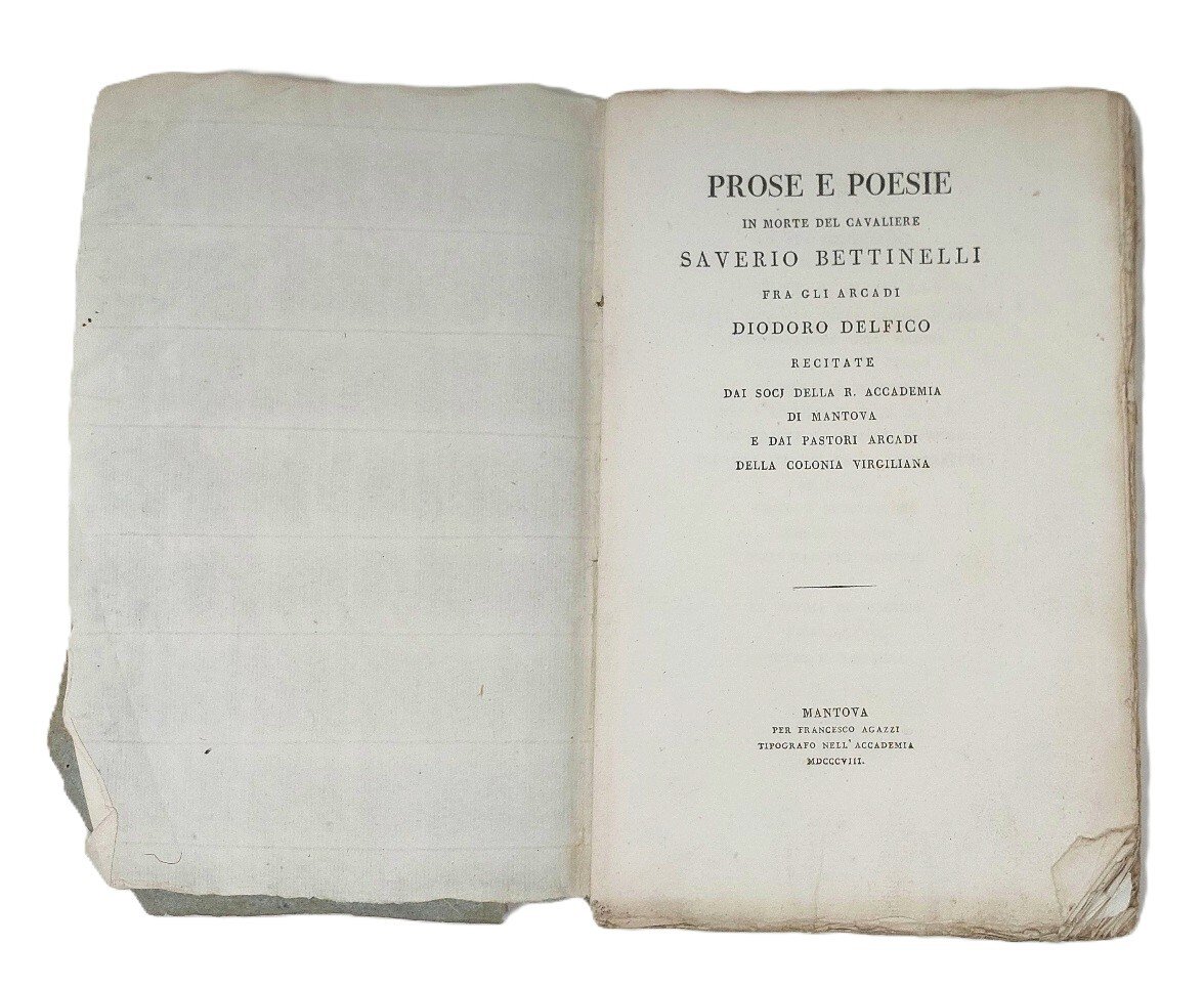 in morte del Cavaliere Saverio Bettinelli fra gli Arcadi Diodoro …