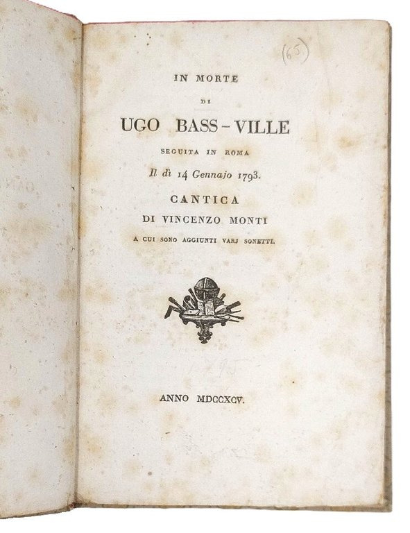 In Morte di Ugo di Bass-Ville seguita in Roma il …