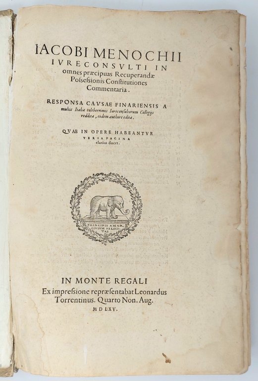 In omnes praecipuas recuperandae possessionis constitutiones commentaria. Responsa causae Finariensis&amp;hellip;