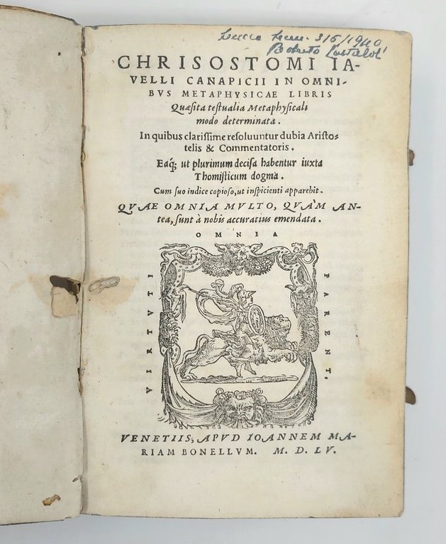 In omnibus Metaphysicae libris quaesita testualia metaphysicali modo determinata.&amp;nbsp;In quibus …