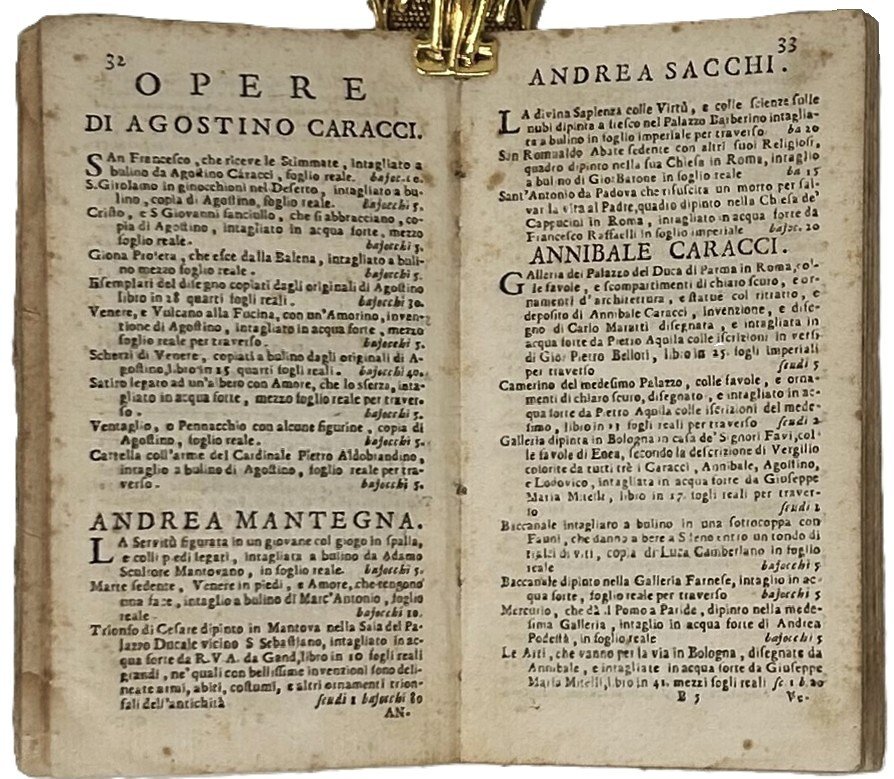 Indice delle stampe intagliate in rame a bulino, e in … | Immagine principale