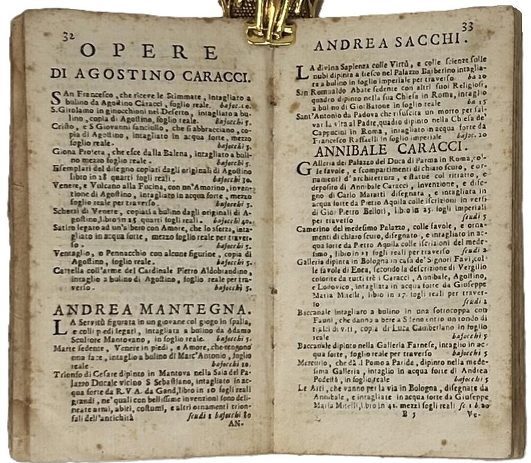 Indice delle stampe intagliate in rame a bulino, e in … | Immagine Gallery 1