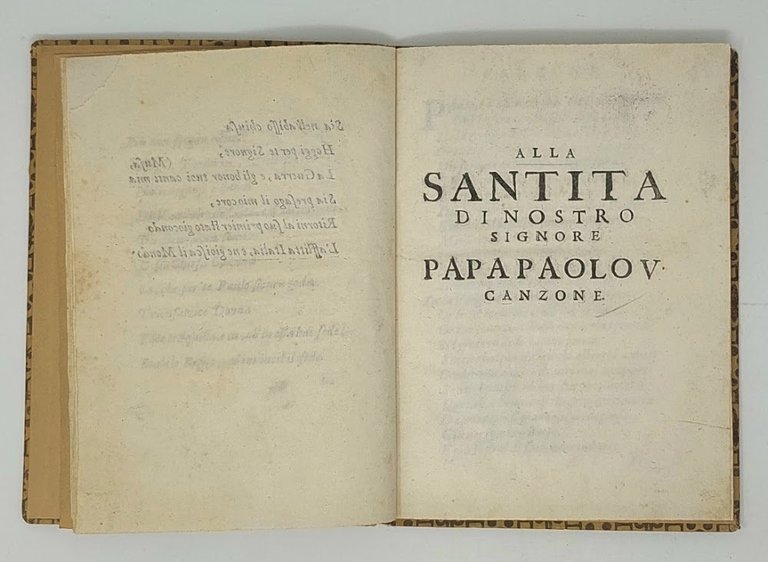 Insieme di opuscoli: L'Academico Pacifico alla santita' di nostro signore …