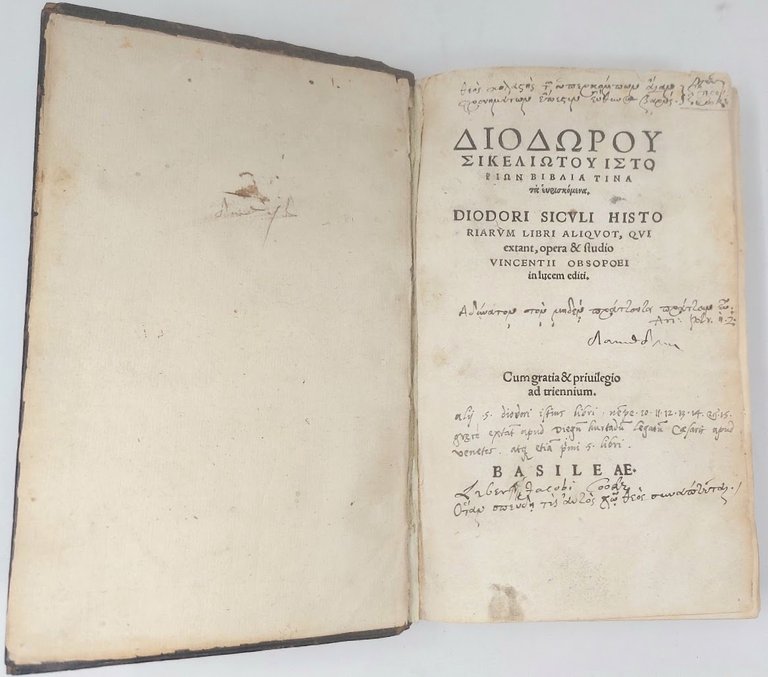 Istorion Biblia tina ta heuriskomena (in greco). Diodori Siculi Historiarum …