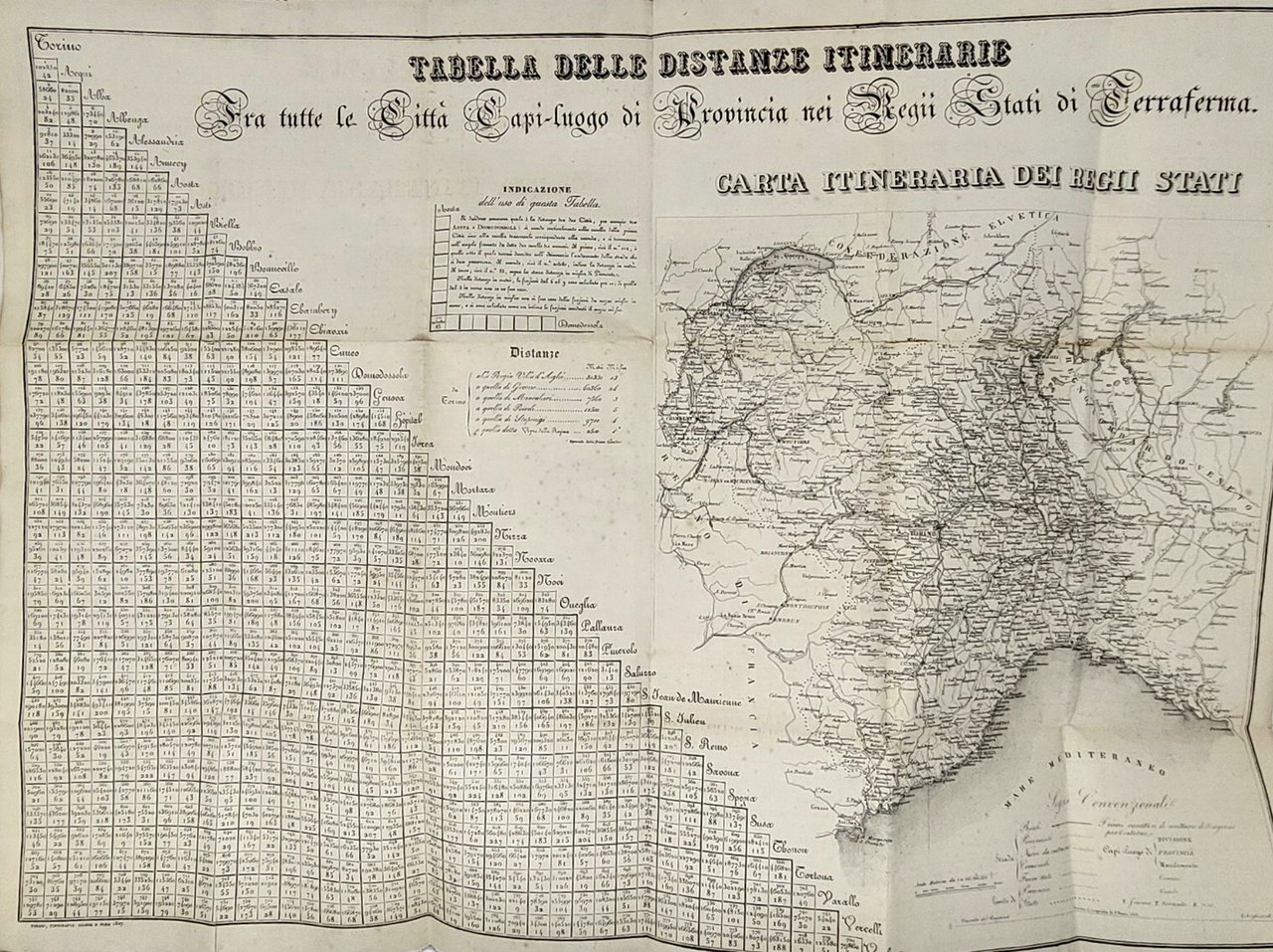 Itinerario pei Regj Stati di terraferma, compilato sui documenti somministrati …