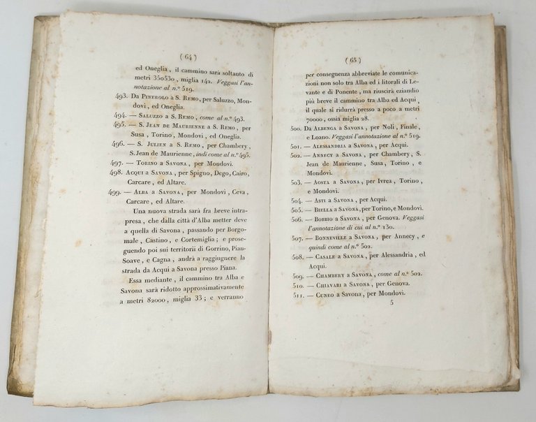 Itinerario pei Regj Stati di terraferma, compilato sui documenti somministrati …