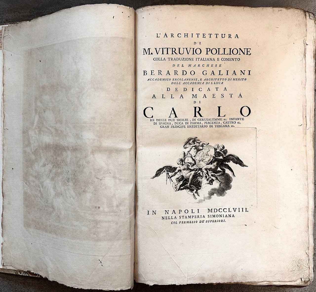 L'Architettura di M. Vitruvio Pollione colla Traduzione Italiana e Comento …