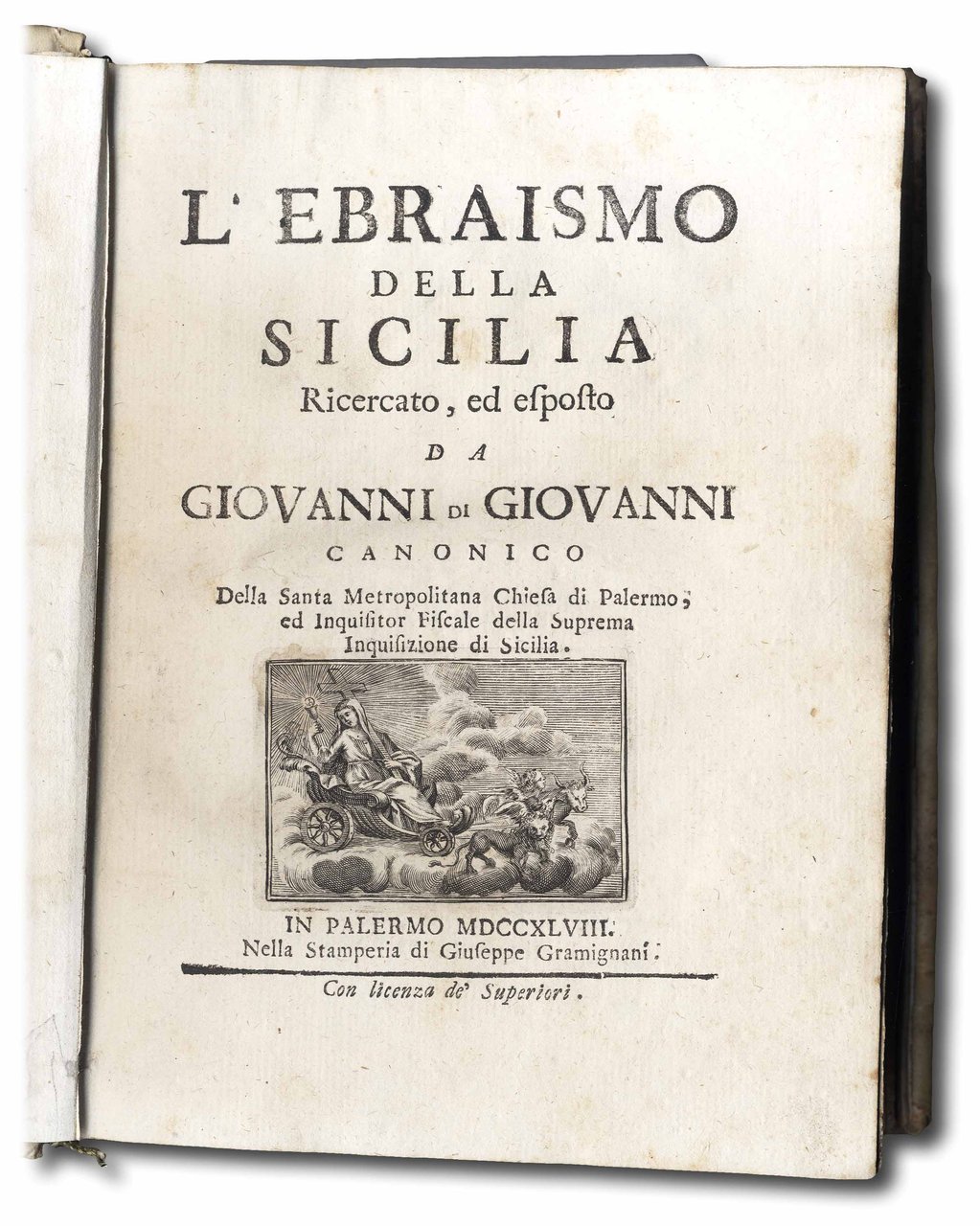 L'Ebraismo della Sicilia, ricercato ed esposto.