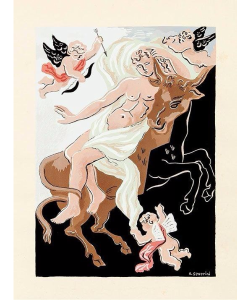 L'Enl&amp;egrave;vement d'Europe. Litografia colorata a pochoir. | Immagine Gallery 1