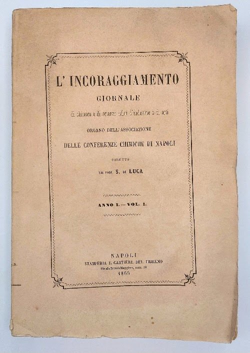 L'incoraggiamento. Giornale di chimica e di scienze affini, d'industrie edi …