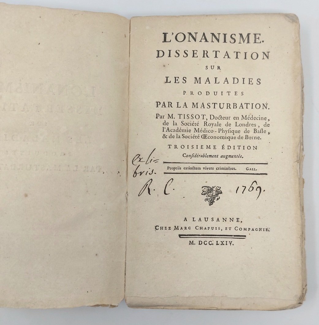 L'Onanisme. Dissertation sur les maladies produites par la masturbation.