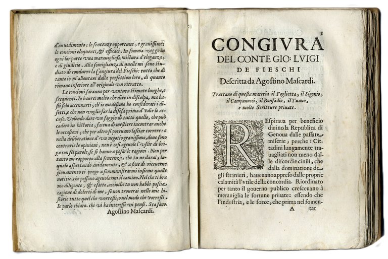 La Congiura del conte Gio. Luigi de' Fieschi descritta [Legato …