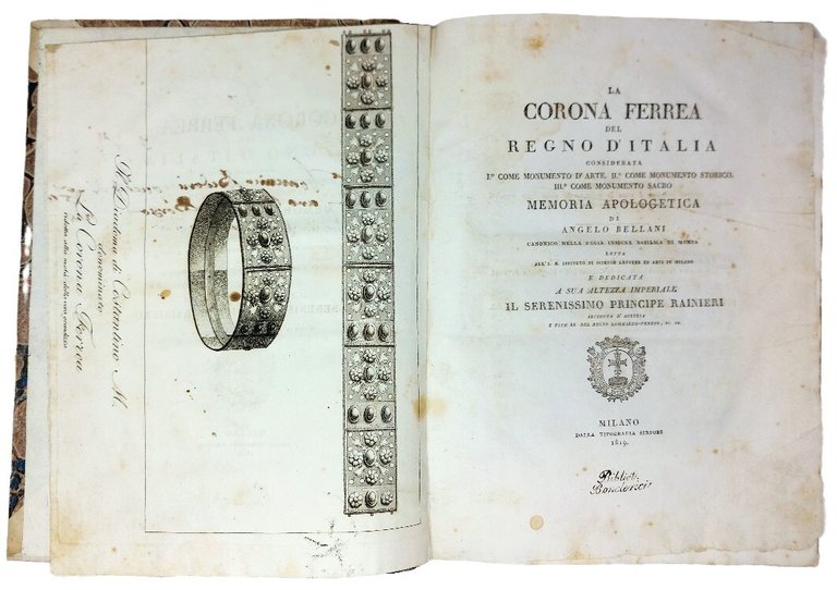 La Corona Ferrea del Regno d'Italia considerata: I) come Monumento …