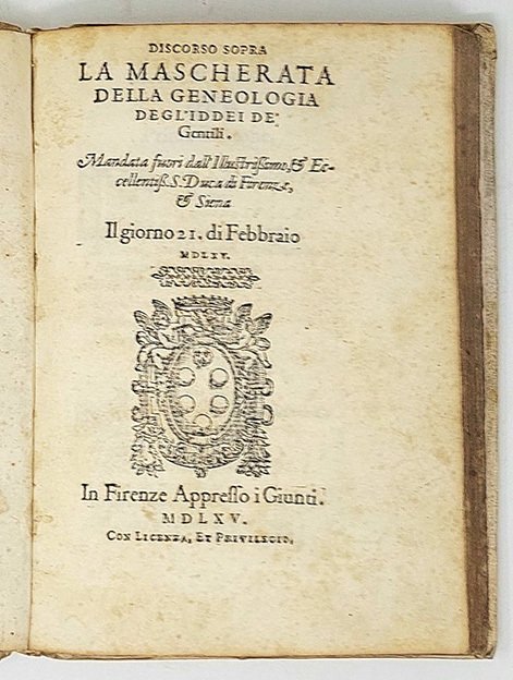 La mascherata della genealogia degl'iddei de&amp;rsquo; Gentili... Il giorno 21. …