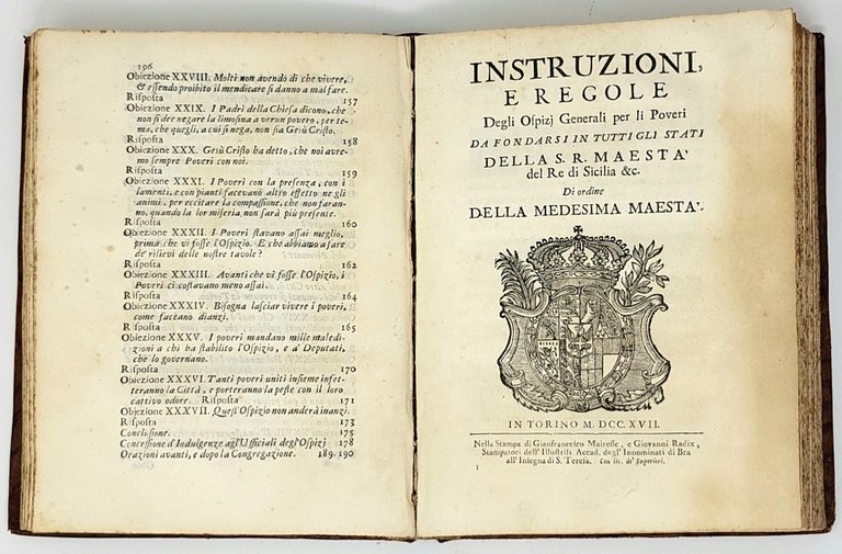 La mendicità sbandita col sovvenimento de' poveri... (Legato con:) Istruzioni e …