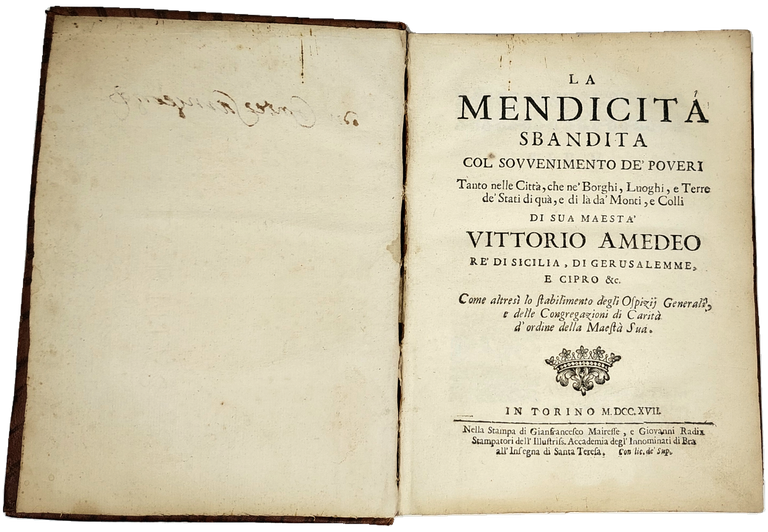 La mendicità sbandita col sovvenimento de' poveri... (Legato con:) Istruzioni e …