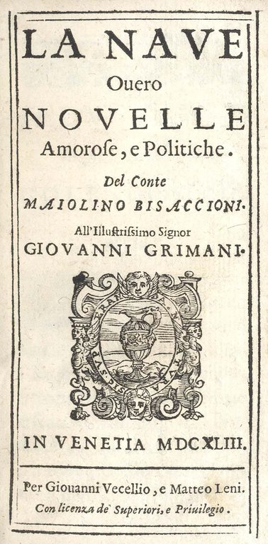 La Nave overo Novelle Amorose, e Politiche.