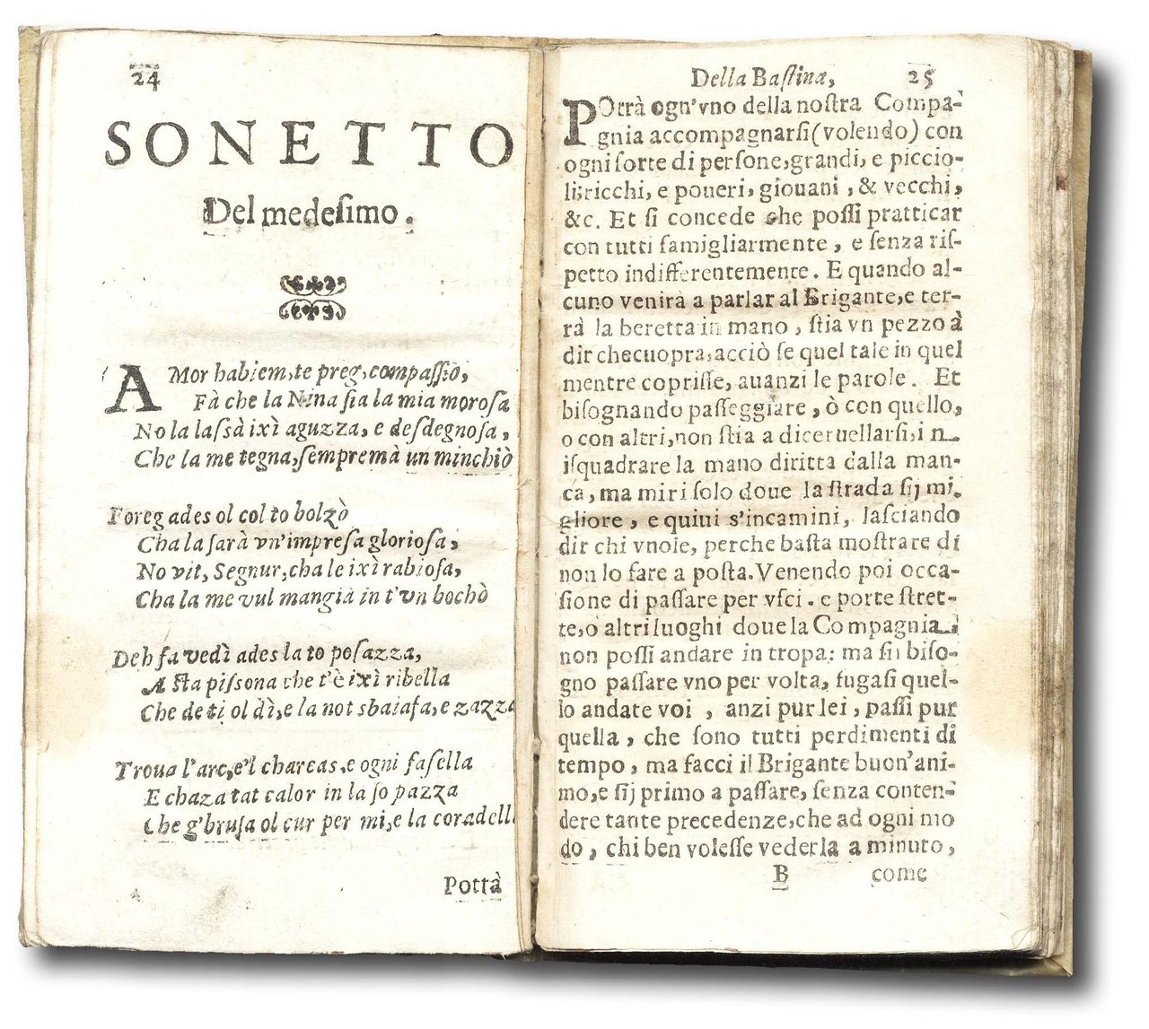 La nobilissima anzi asinissima compagnia delli briganti della Bastina... (Segue, …
