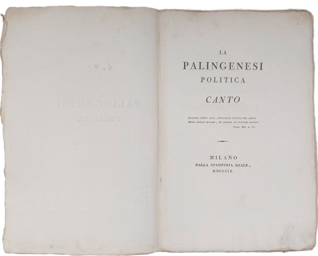 La Palingenesi Politica. Canto.