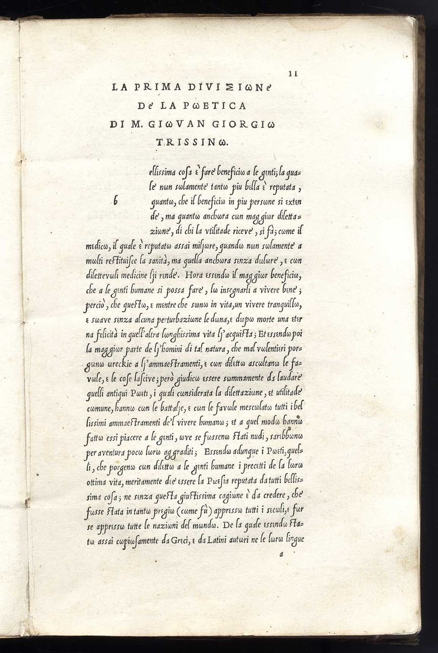 La Poetica, di M. Giovan Giorgio Trissino.