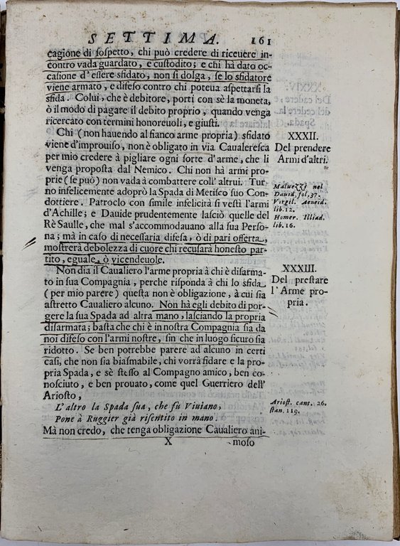 La Spada Di Honore Libro Primo. Delle Osservazioni Cavaleresche...