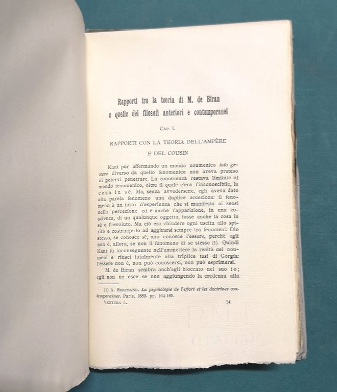 La Teoria della conoscenza in Maine de Biran.