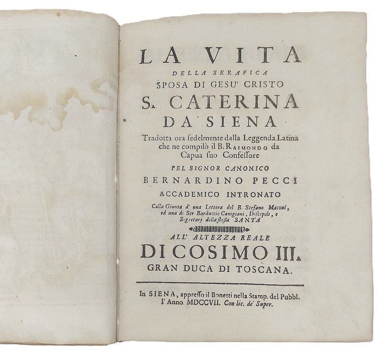 La Vita della serafica sposa di Gesù Cristo S.Caterina da …