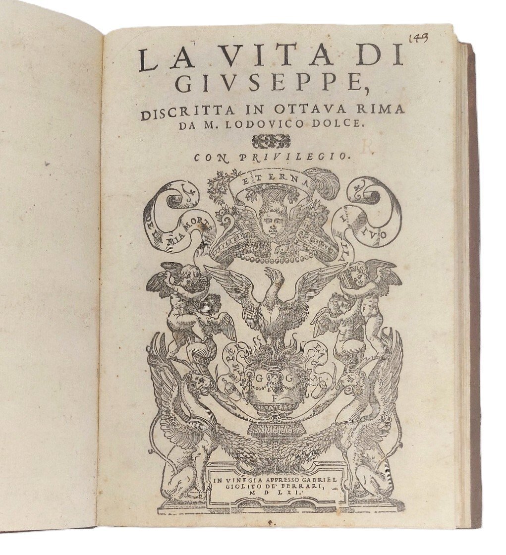 La vita di Giuseppe, discritta in ottaua rima.
