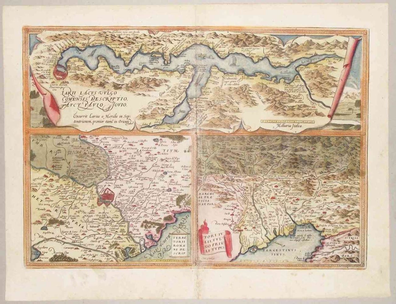 Larii Lacus vulgo Comensis &amp; Territorii Romani descrip &amp; Fori …