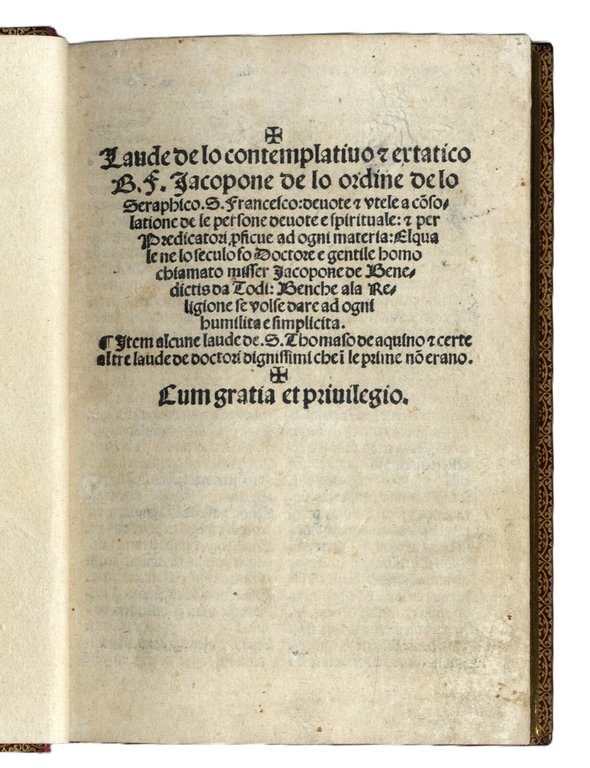 Laude de lo contemplativo et extatico B.F. Jacopone... Item alcune … | Immagine Gallery 4