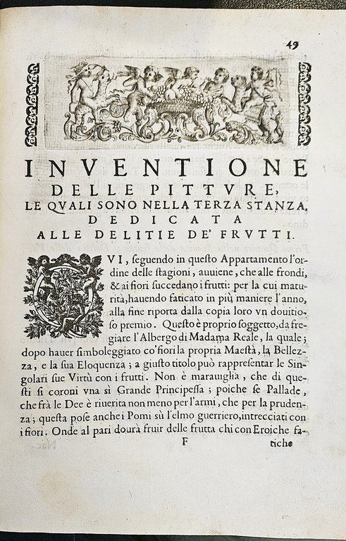 Le Delitie, relatione della vigna di Madama Reale Christiana di …