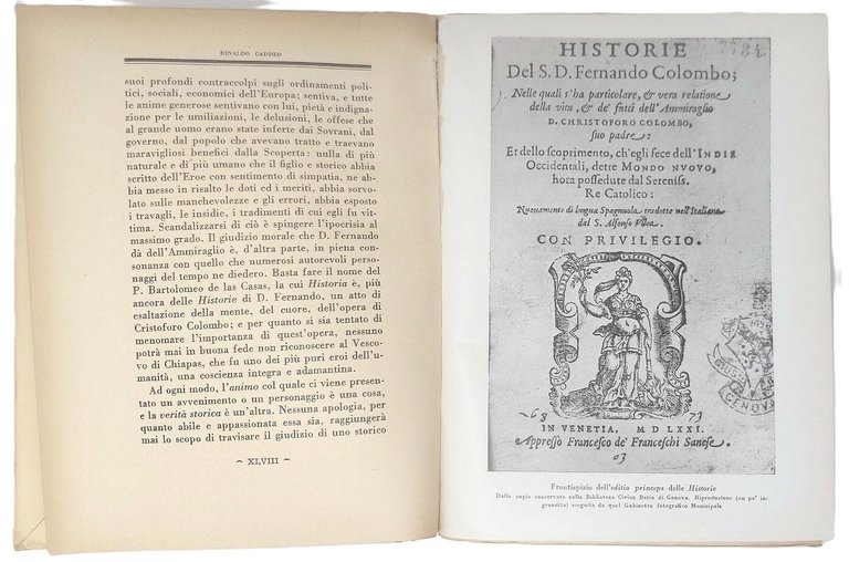 Le Historie della vita e dei fatti di Cristoforo Colombo. …