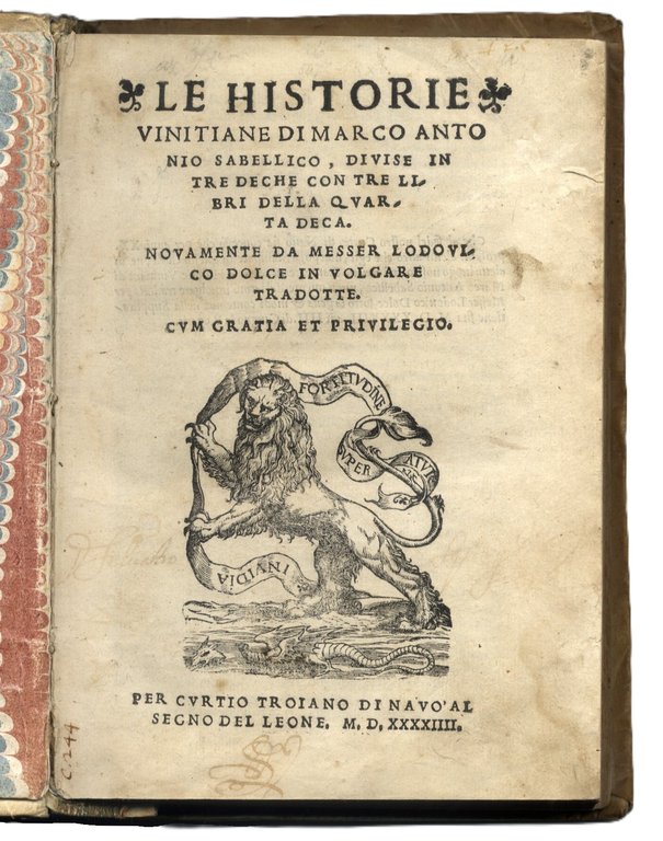 Le Historie Vinitiane, divise in tre deche. Con tre libri …